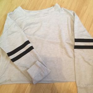BRAND NEW W/O TAGS gray crop top